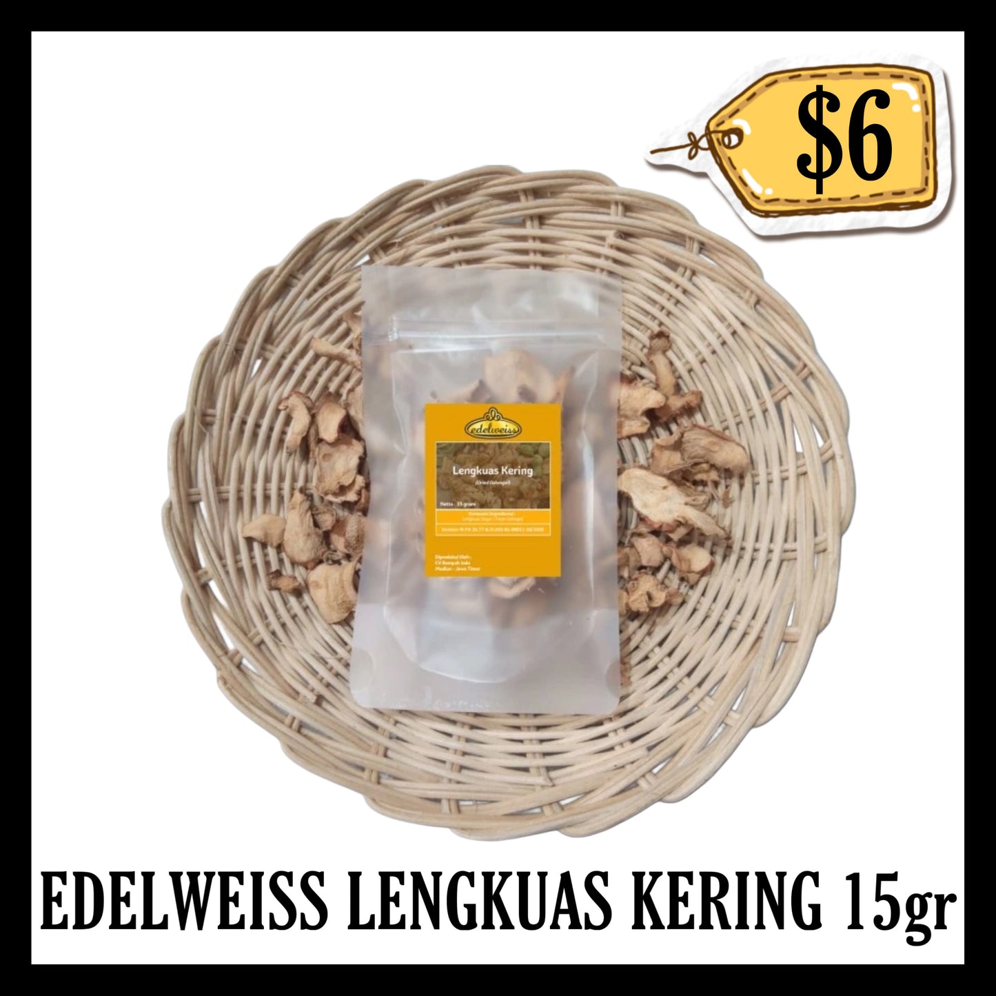 Edelweiss Lengkuas Kering 15gr (BB END FEB 2027)