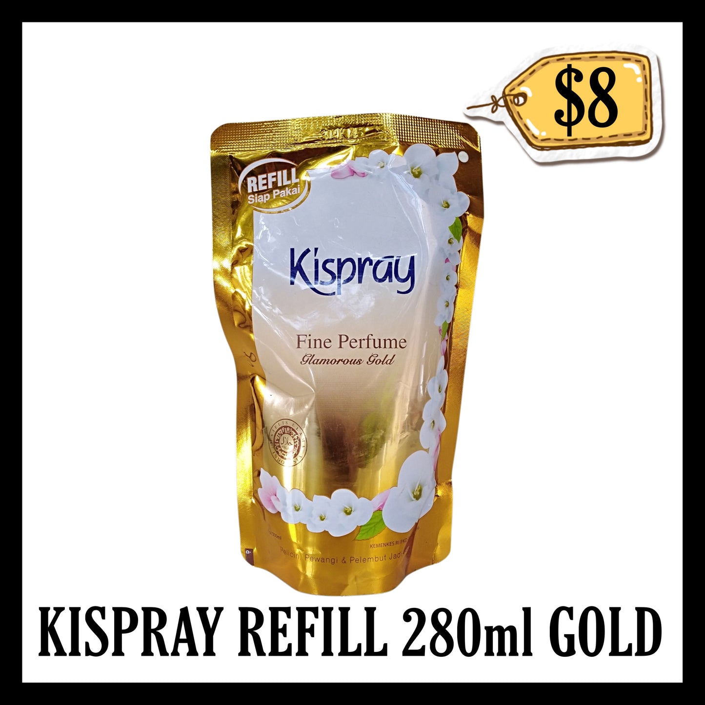 Kispray Refill 280ml Kuning Gold (BBD END JUN 2027)