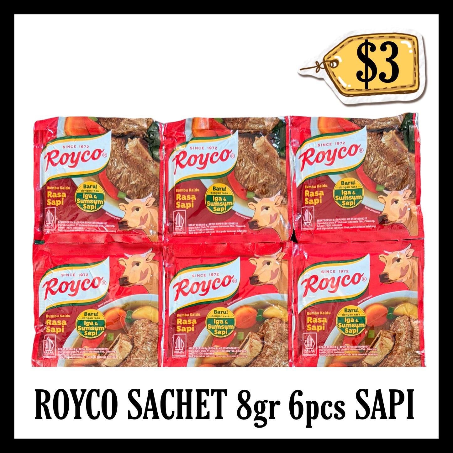 Royco Sachet 6pcs Sapi (BBD 08 OCT 2026)