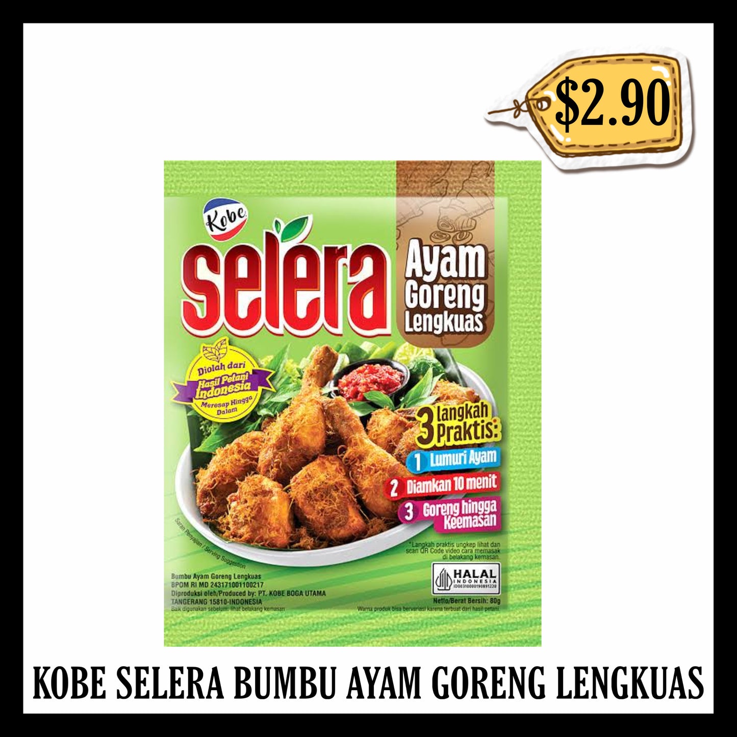 Kobe Selera Bumbu Ayam Goreng Lengkuas (BBD 10 MAY 2027)