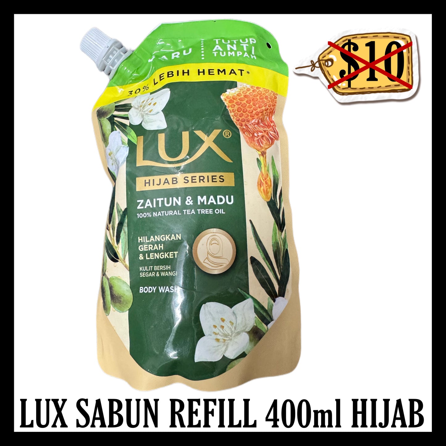 (SALE 20% OFF) Lux Sabun Refill 400ml Hijab (BB 15 OCT 2025)