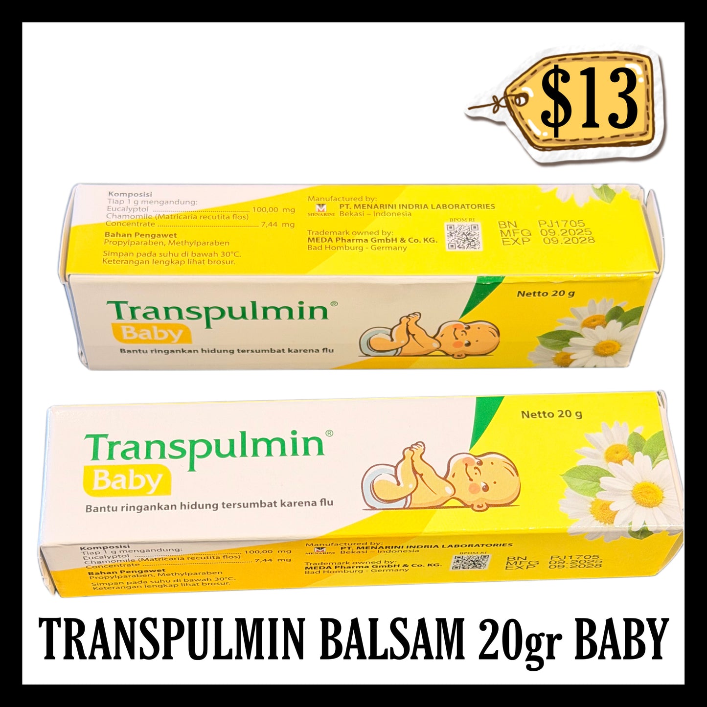 Transpulmin Balsam 20gr Baby (BBD END SEP 2028)
