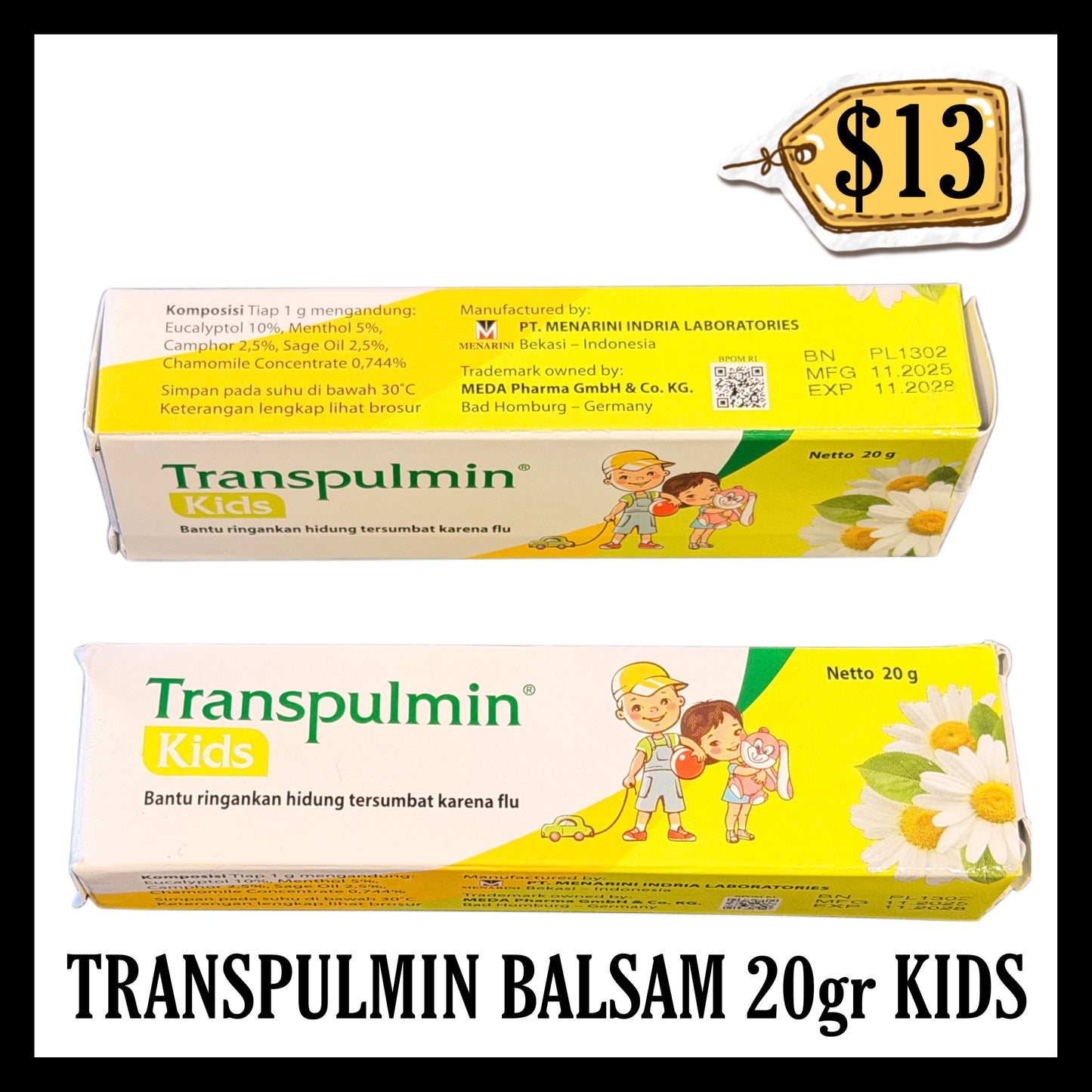 Transpulmin Balsam 20gr Kids (BBD END NOV 2028)