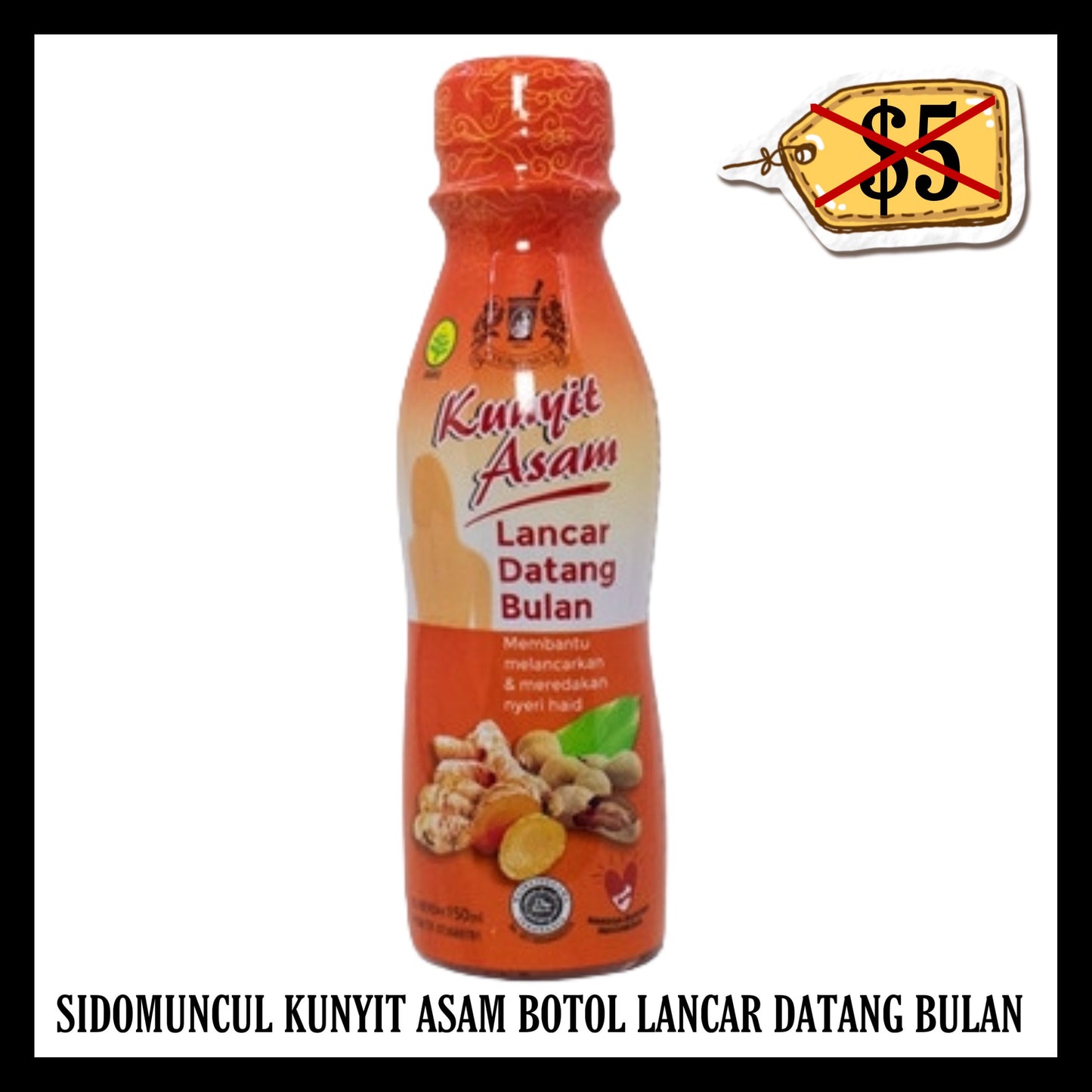(SALE 20% OFF) Sidomuncul Kunyit Asam Botol Lancar Datang Bulan (BB END OCT 2025)