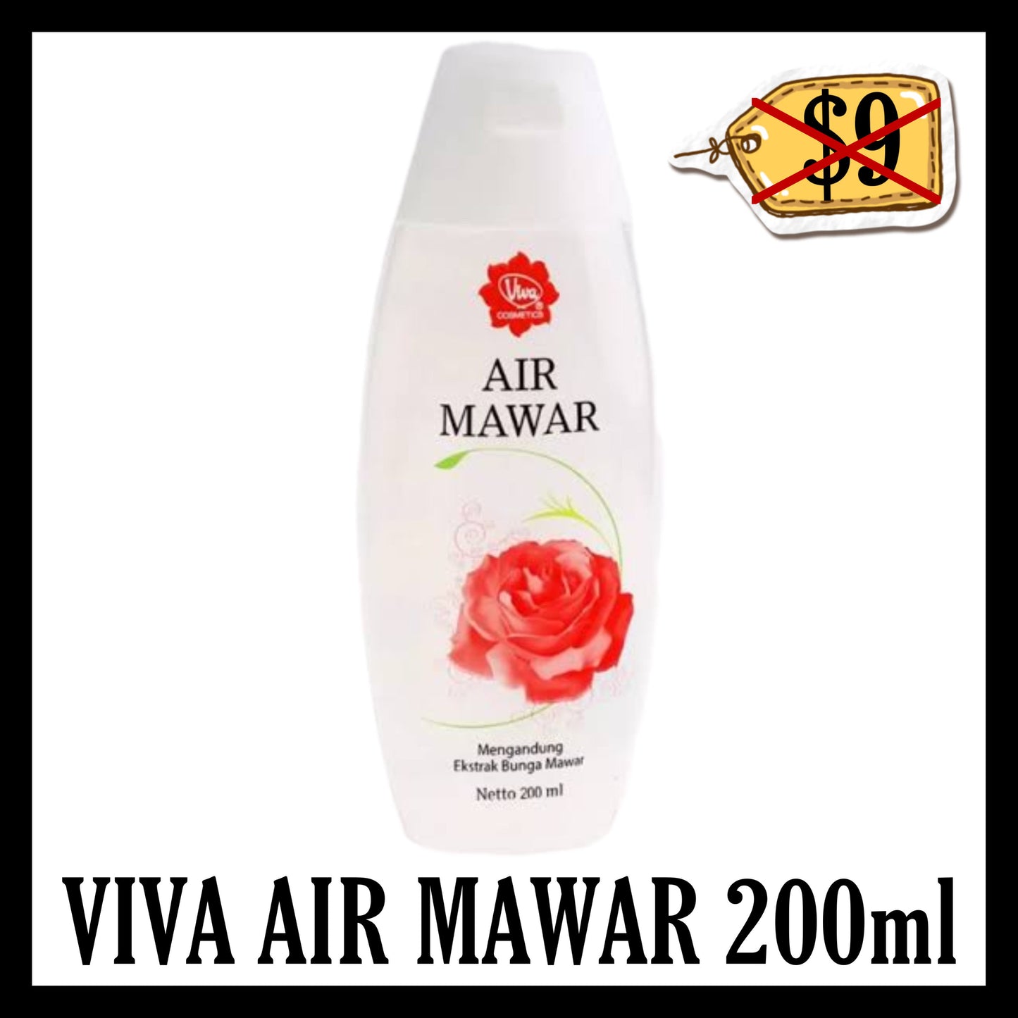 (SALE 20% OFF) Viva Air Mawar 200ml Besar (BB END JUL 2026)