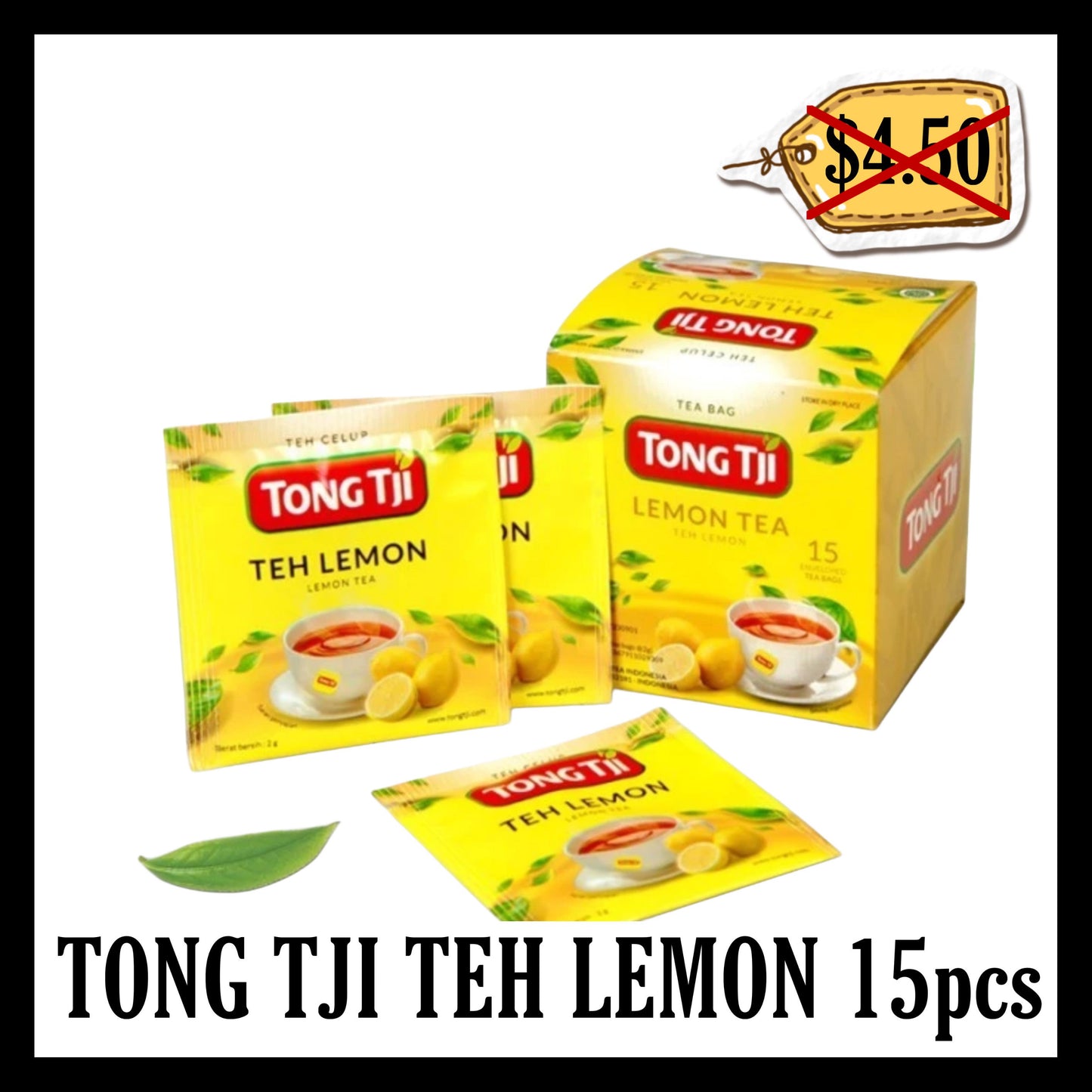 (SALE 20% OFF) Tong Tji Teh Lemon 15pcs (BBD END JUL 2026)