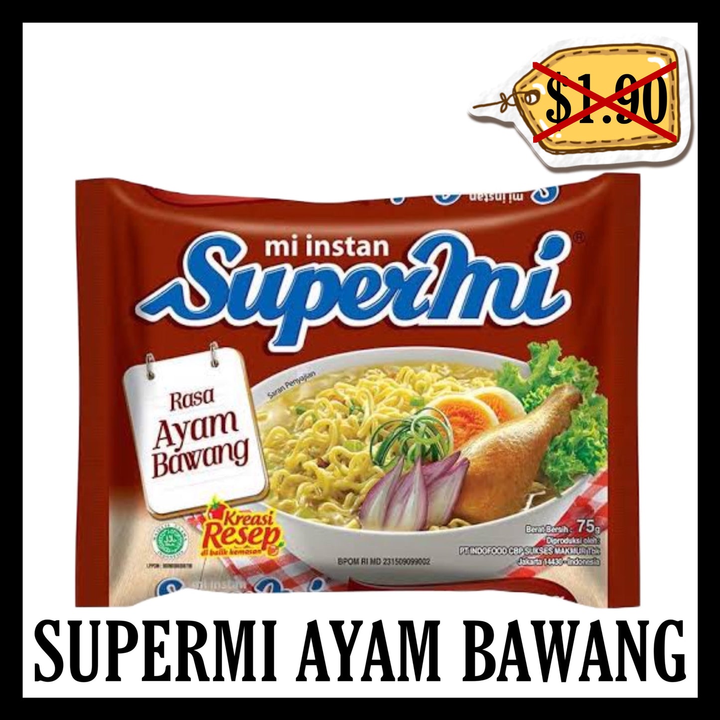 (SALE 20% OFF) Supermi Kuah Ayam Bawang (BBD 06 JUL 2026)