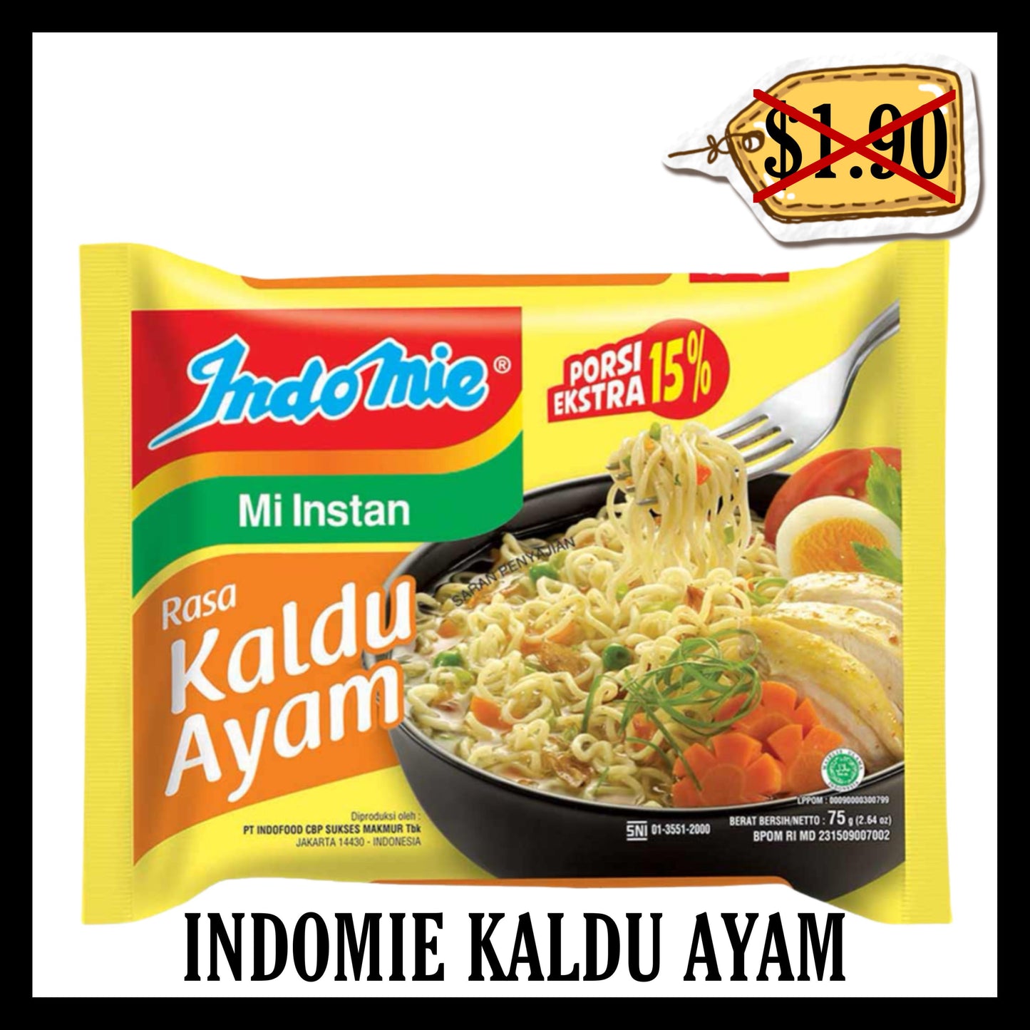 (SALE 20% OFF) Indomie Kuah Kaldu Ayam (BBD 19 JUL 2026)