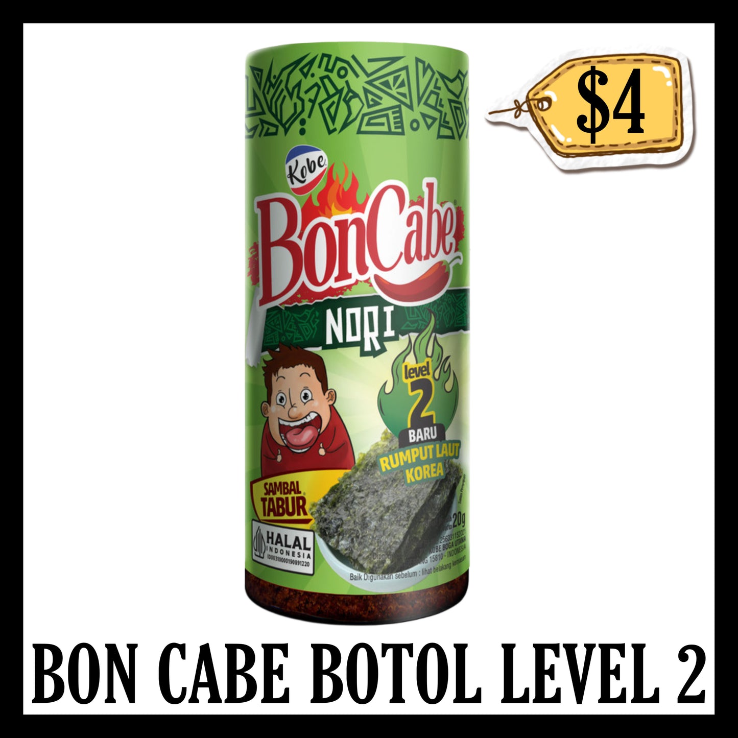 Bon Cabe Botol Level 2 Rasa Rumput Laut (BB 05 AUG 2027)