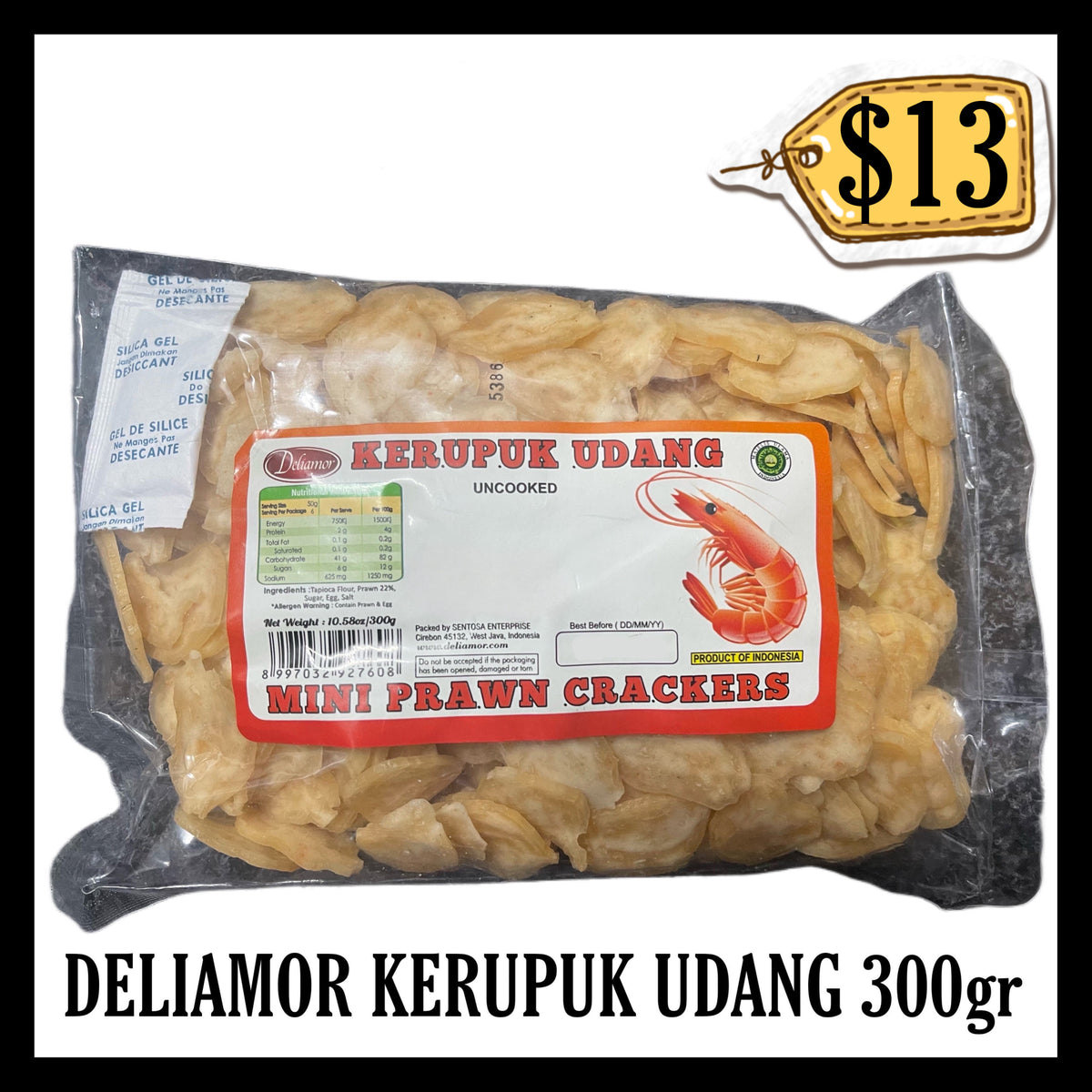 Deliamor Kerupuk Udang 300gr Mini (BBD 10 JUL 2028)