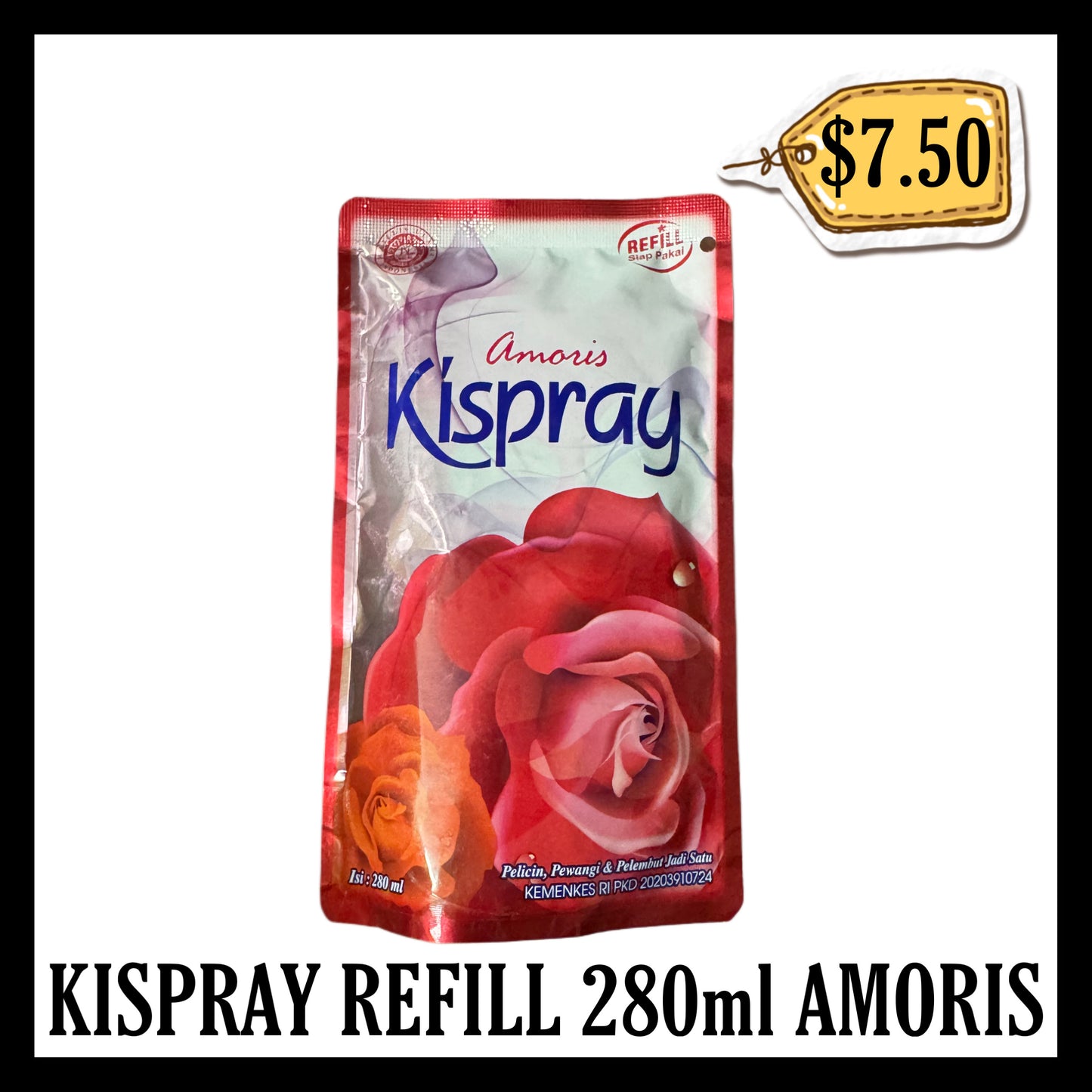 Kispray Refill 280ml Amoris Merah (BBD END NOV 2026)