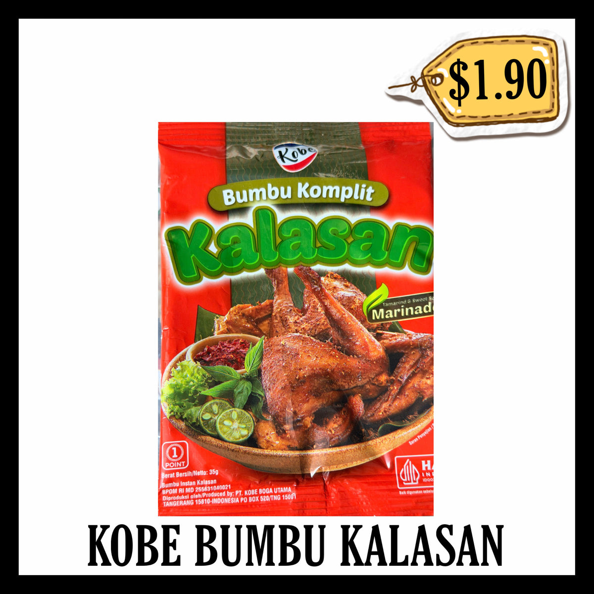 Kobe Bumbu Ayam Kalasan (BBD 02 SEP 2028)