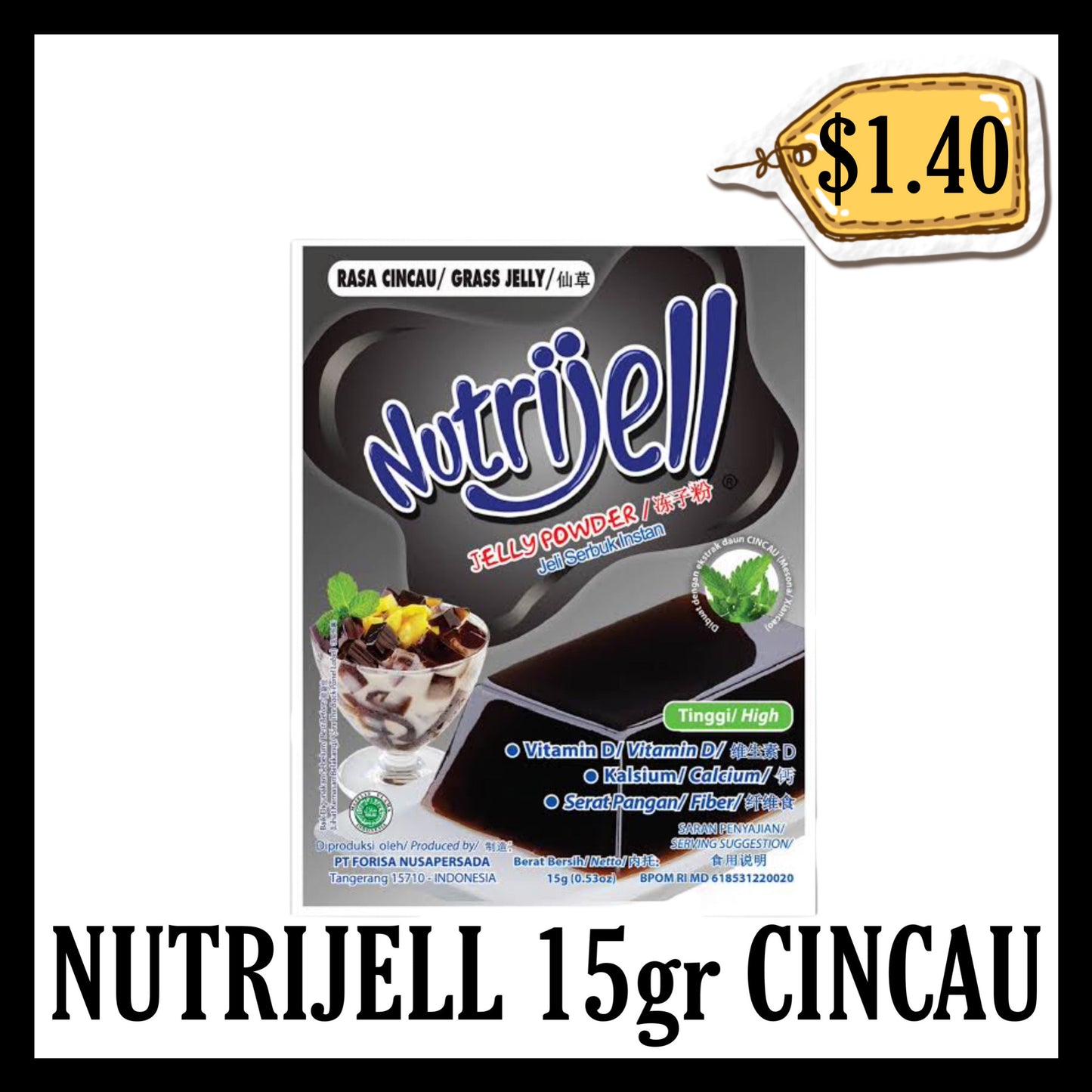 Nutrijell 15gr Cincau (BBD END JAN 2028)