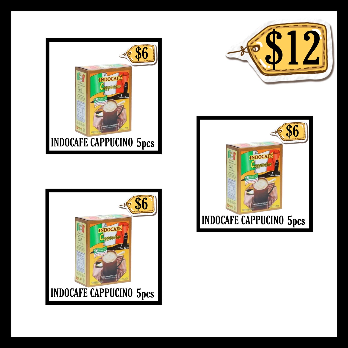 Indocafe Cappucino 5pcs (BUY 2 GET 1 FREE)(BB END MAY 2026)