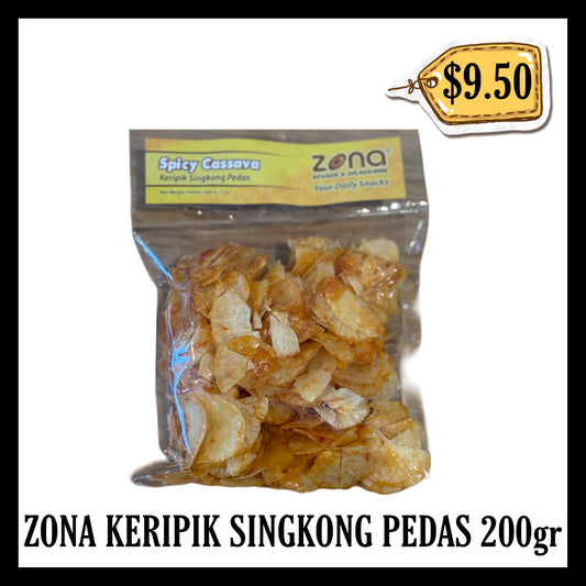 Zona Keripik Singkong Pedas 200gr (BB 12 JAN 2026)