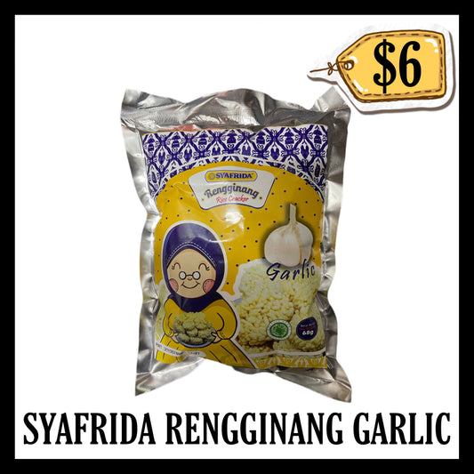 Syafrida Rengginang 68gr Garlic (BB 25 JUN 2026)