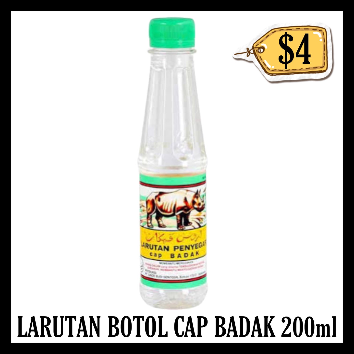 Larutan Cap Badak Botol 200ml (BB 30 JAN 2029)