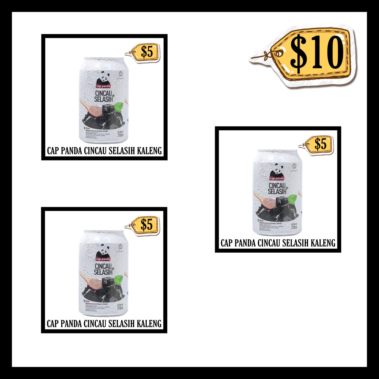 Cap Panda Cincau Selasih Kaleng (BUY 2 GET 1 FREE) (BBD END MAY 2028)