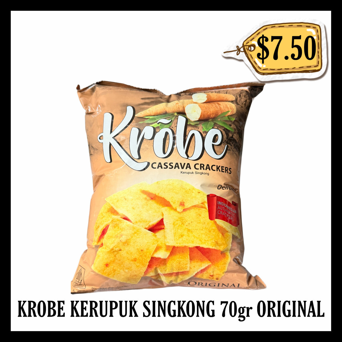 Krobe kerupuk Singkong 70gr Original (BBD 31 MAY 2027)