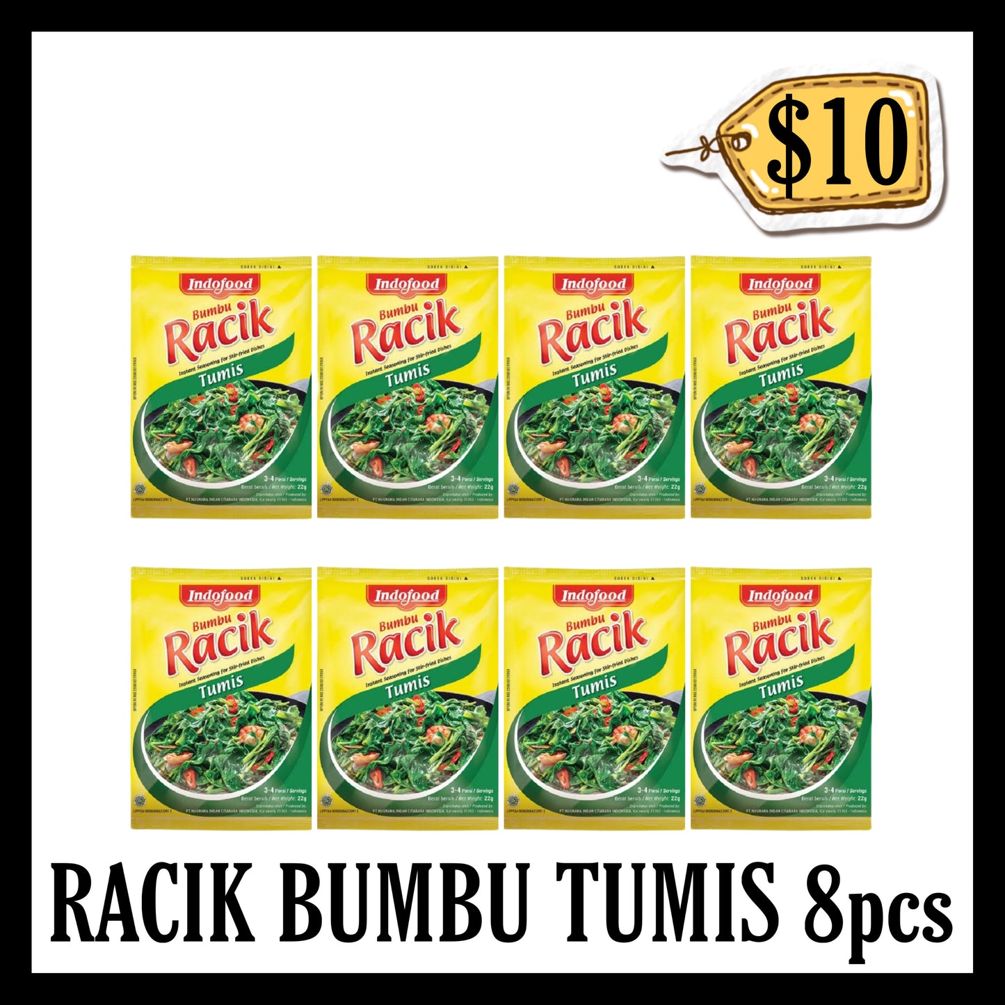 Indofood Racik Bumbu Tumis 8pcs ($10 BUNDLE DEALS)(BBD 09 MAR 2027)