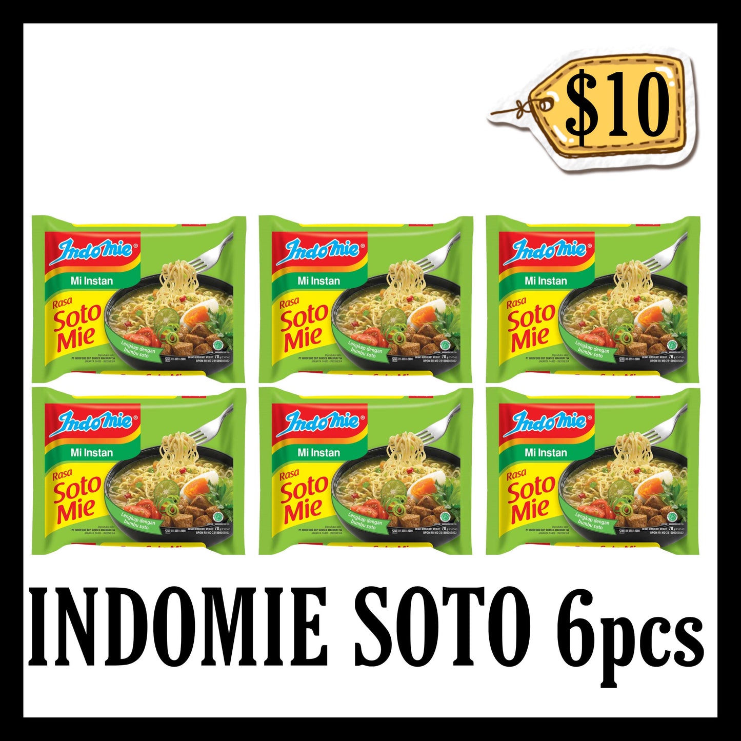 Indomie Kuah Soto 6pcs ($10 BUNDLE DEALS) (BBD 14 JUN 2026)