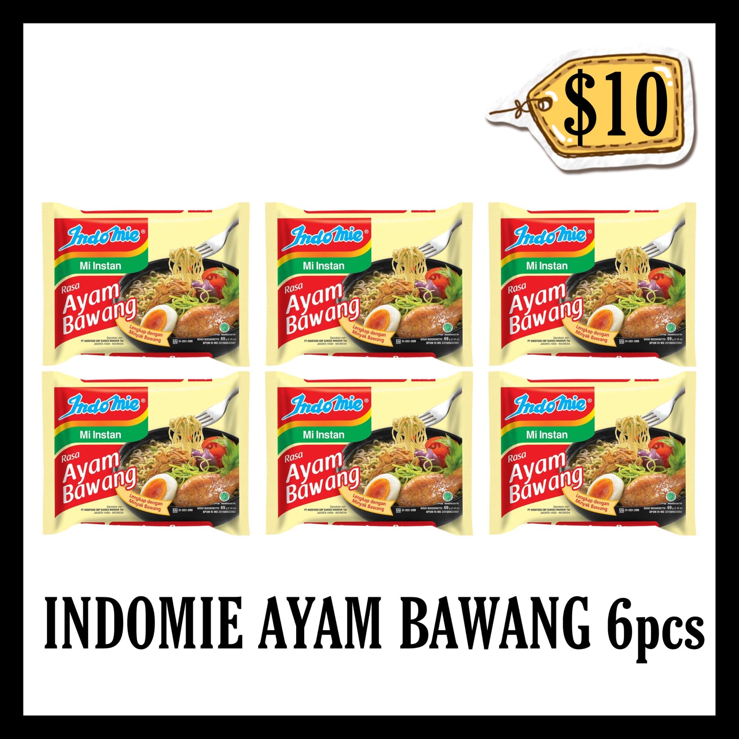 Indomie Kuah Ayam Bawang 6pcs ($10 BUNDLE DEALS) (BB 01 OCT 2026)