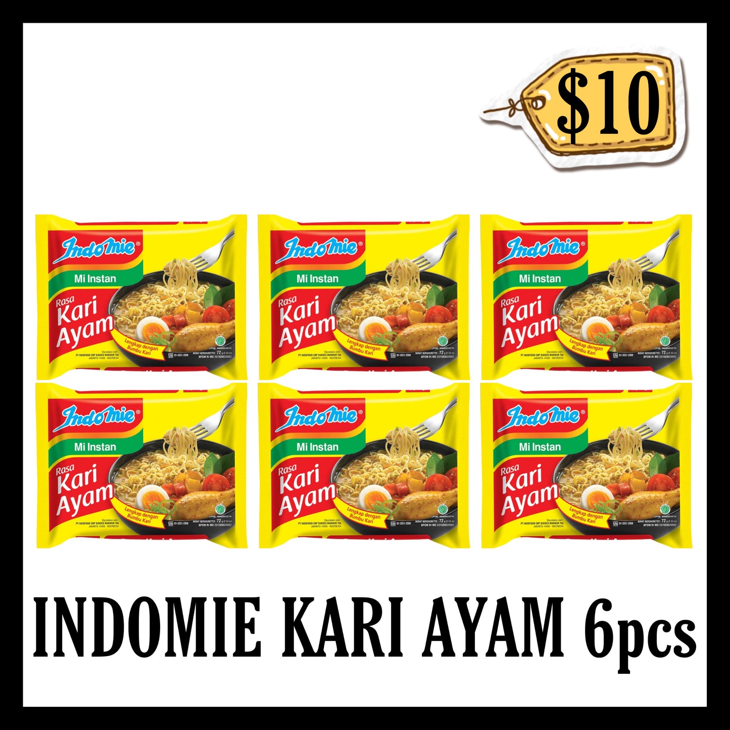 Indomie Kuah Kari Ayam 6pcs ($10 BUNDLE DEALS)(BB 01 OCT 2025)