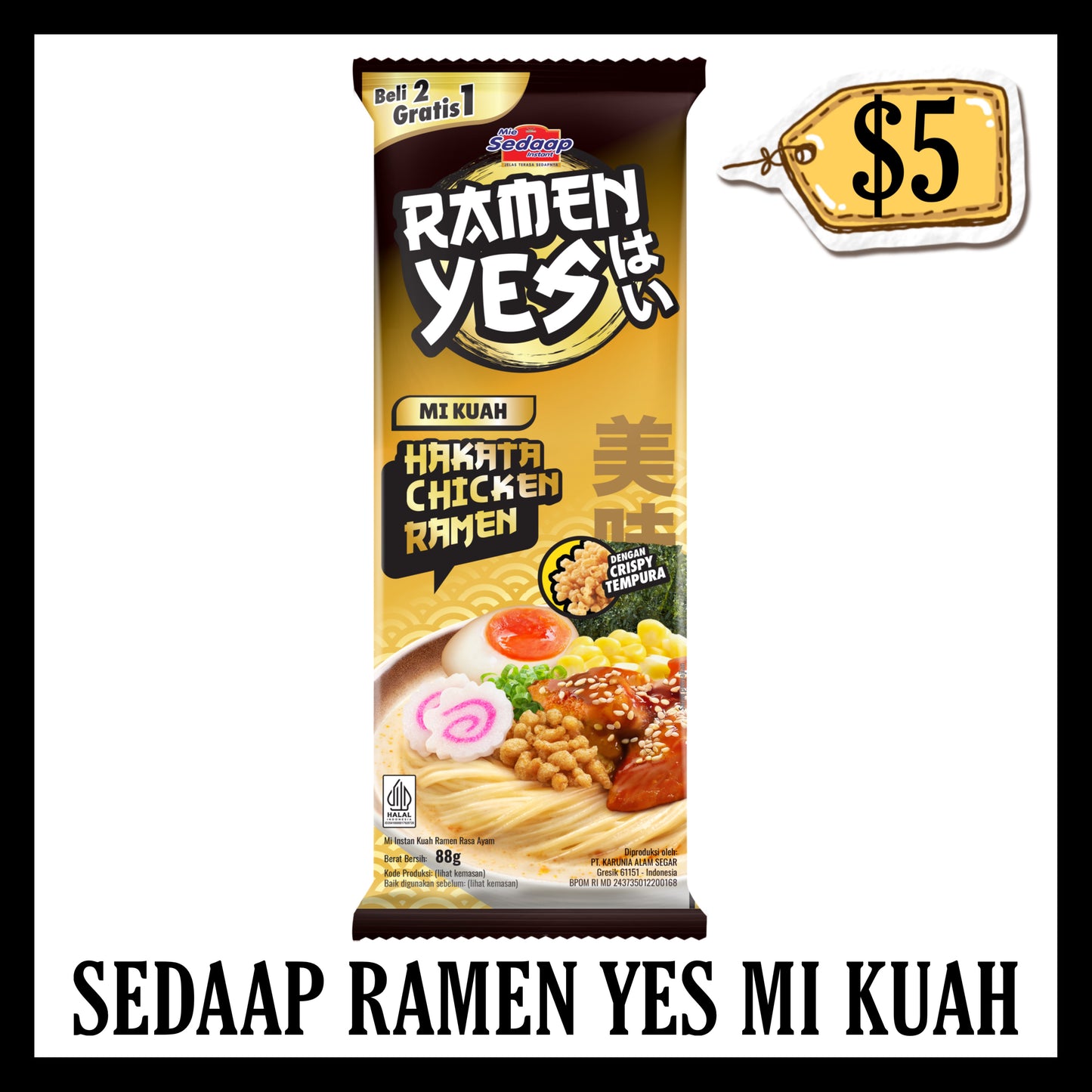 Sedaap Ramen Yes Mi Kuah (BBD 06 NOV 2026)