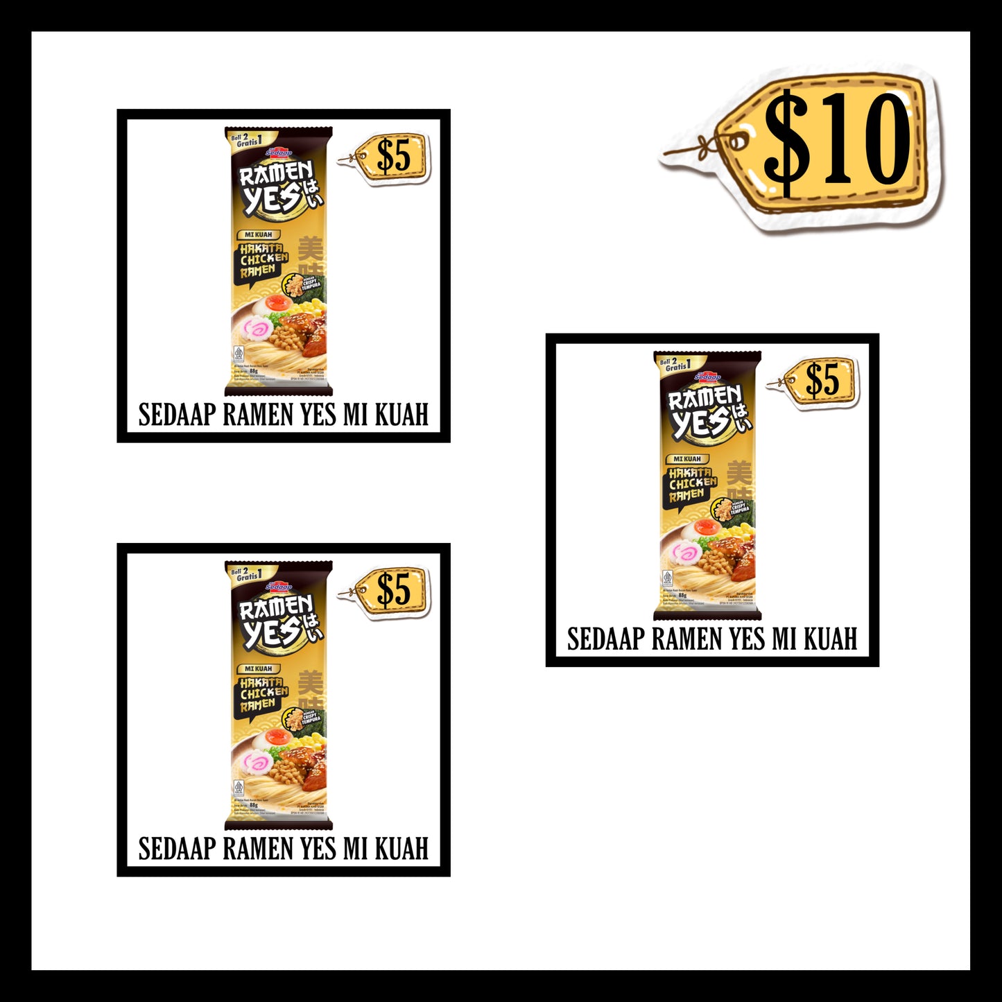 Sedaap Ramen Yes Mi Kuah (BUY 2 GET 1 FREE)(BBD 06 NOV 2026)