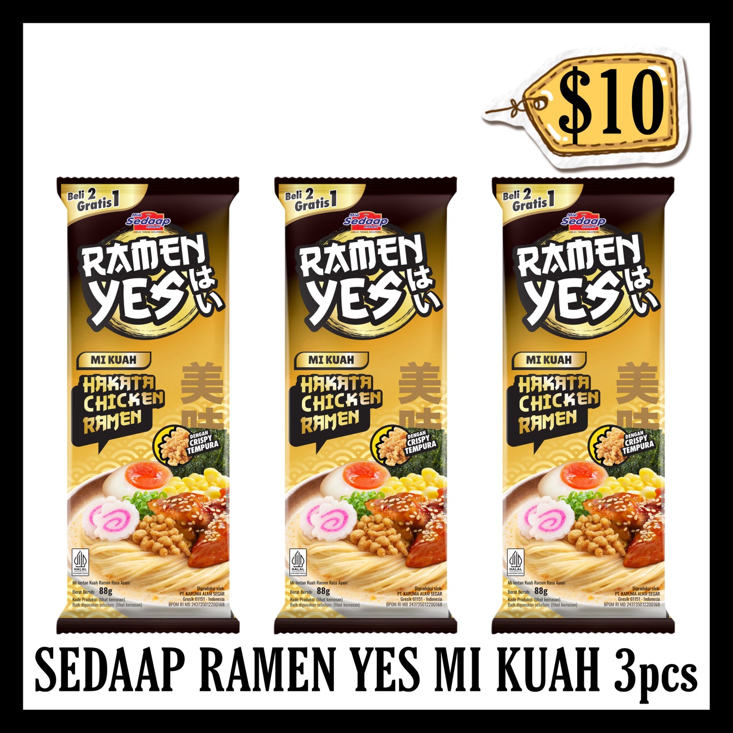 Sedaap Ramen Yes Mi Kuah ($10 BUNDLE DEALS) (BBD 06 NOV 2026)