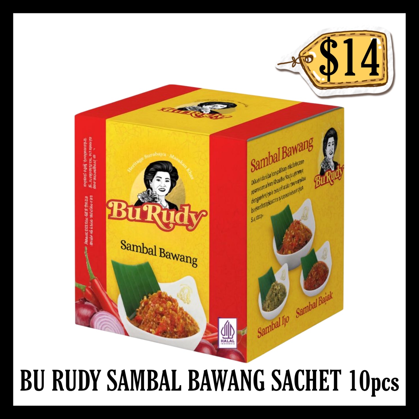 Bu Rudy Sambal Bawang Sachet 10pcs (BBD 21 JUL 2026)