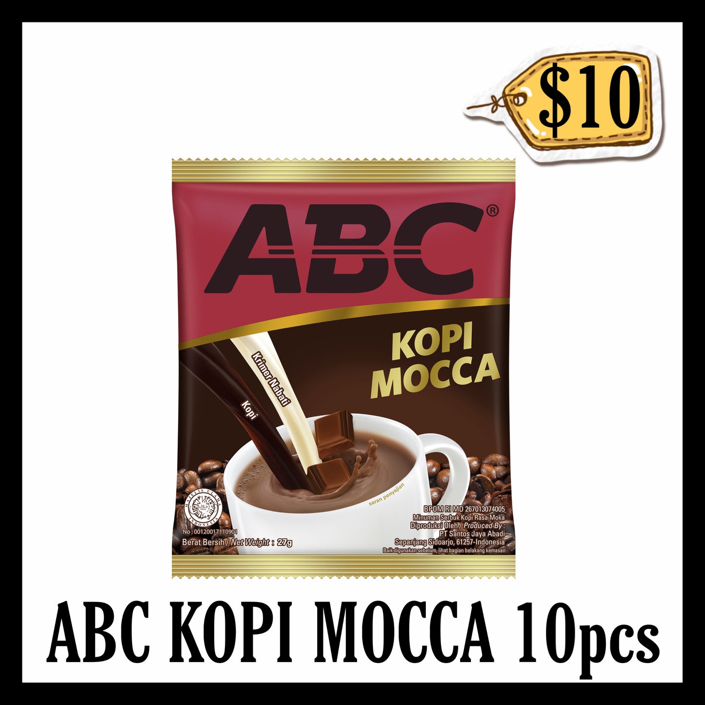 Abc Kopi Mocca 10pcs (BBD 30 SEP 2026) (Promotion Buy 10 Get 1 Free)