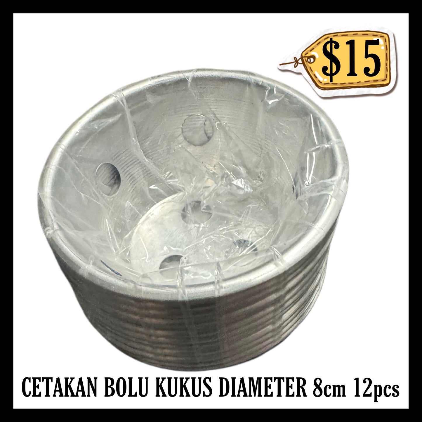 Cetakan Bolu Kukus Diameter 8cm 12pcs