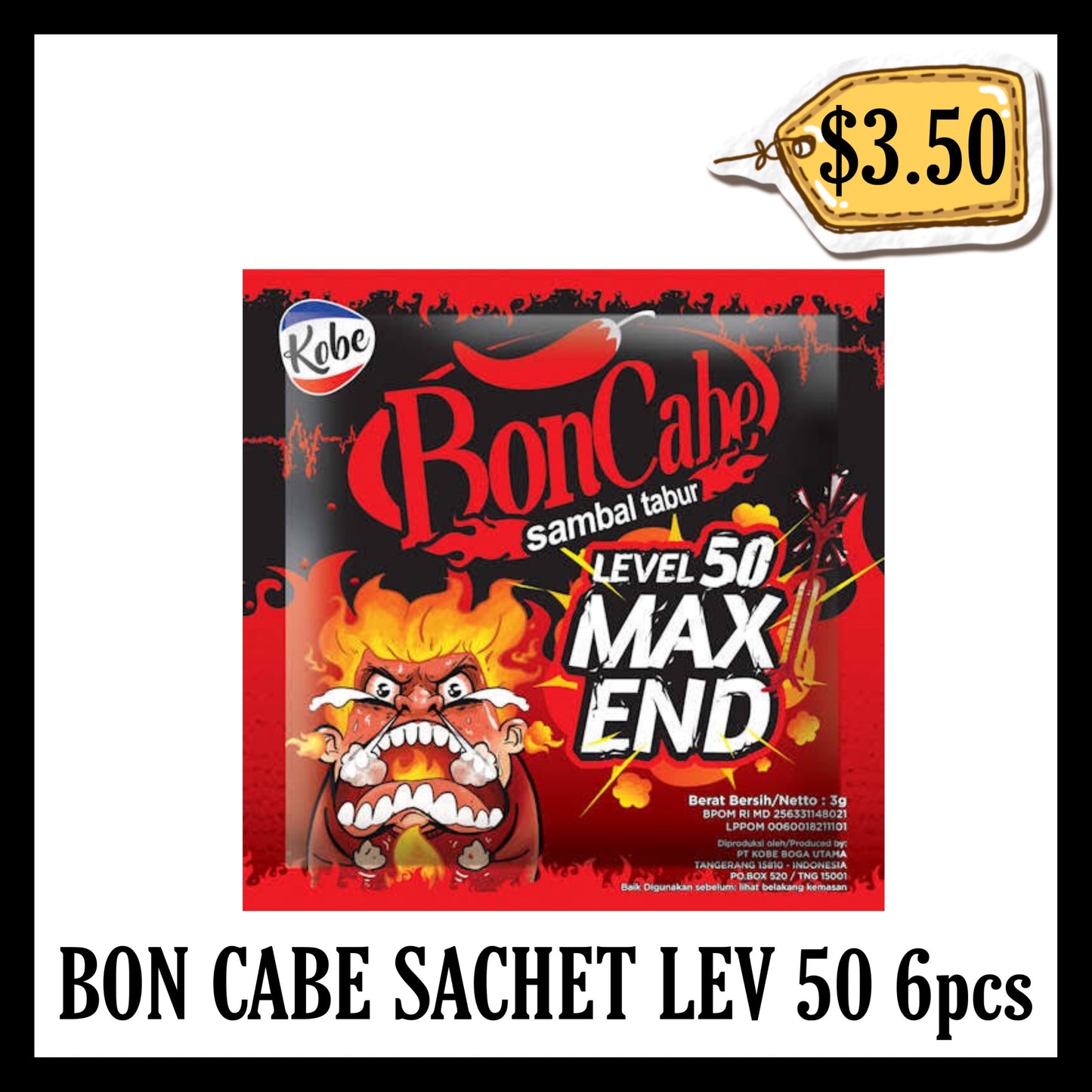 Bon Cabe Sachet Lev 50 6pcs (BBD 09 FEB 2028)