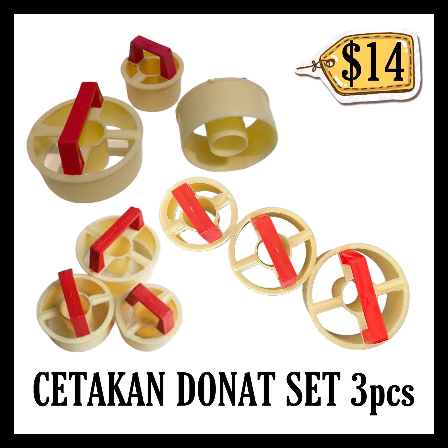 Cetakan Donat Set 3pcs