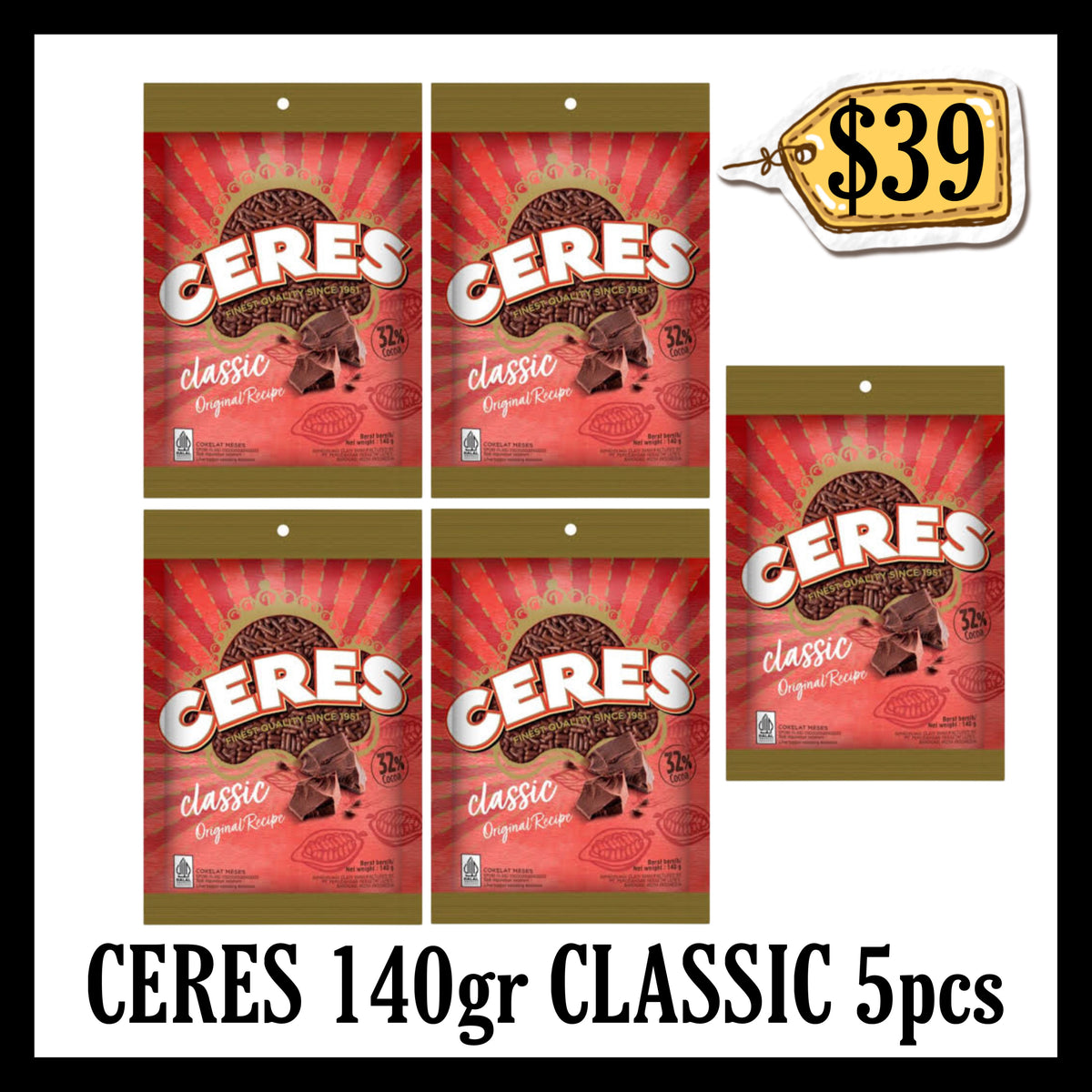 Ceres 140gr Classic 5pcs (BBD 10 AUG 2027)