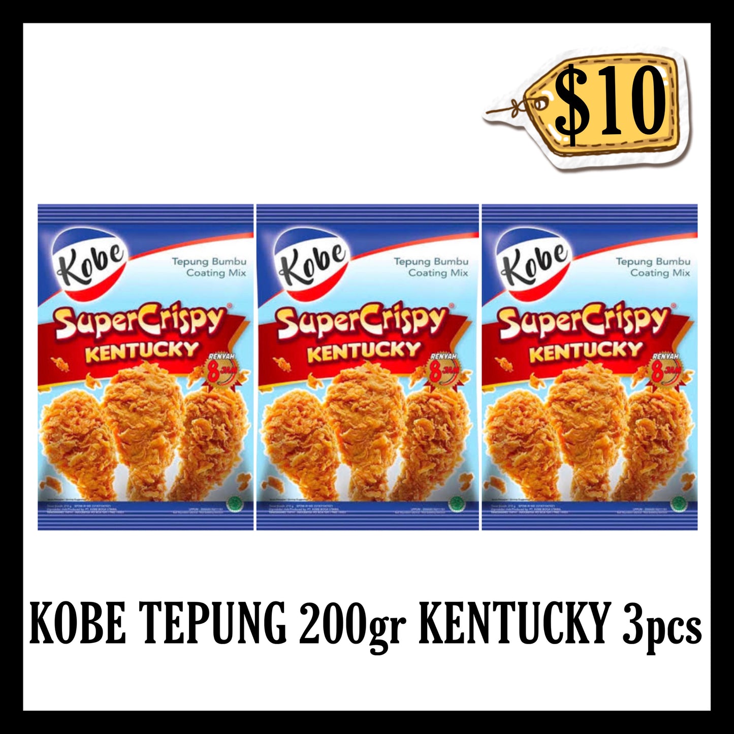 Kobe Tepung Kentucky 200gr 3pcs ($10 BUNDLE DEALS)(BBD 28 MAY 2027