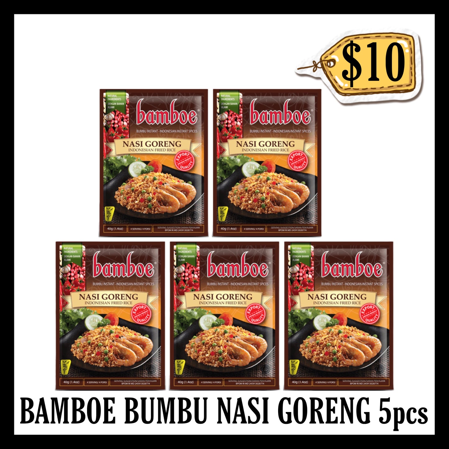 Bamboe Bumbu Nasi Goreng 5pcs ($10 BUNDLE DEALS)(BB 20 MAY 2026)