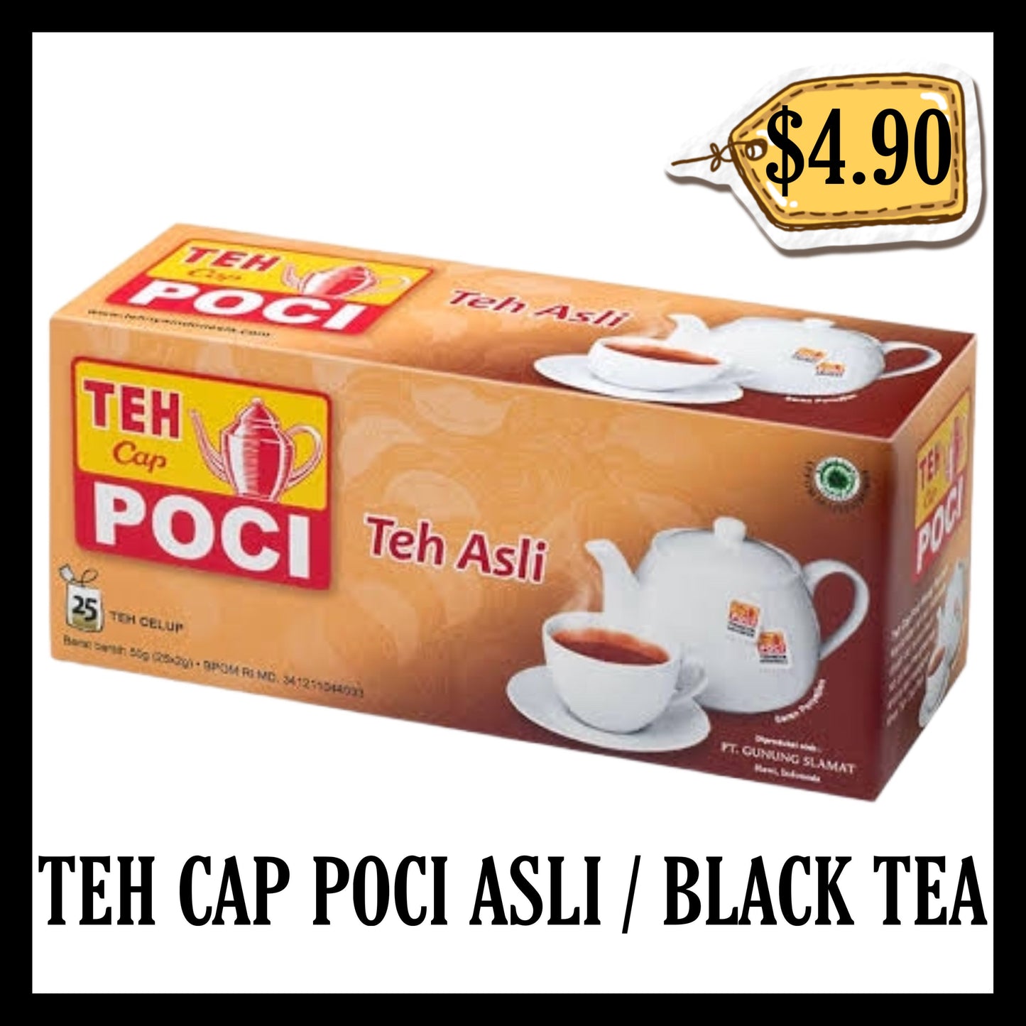 Teh Cap Poci Teh Asli Teh Celup Isi 25pcs Black Tea (BBD 01 MAR 2027)