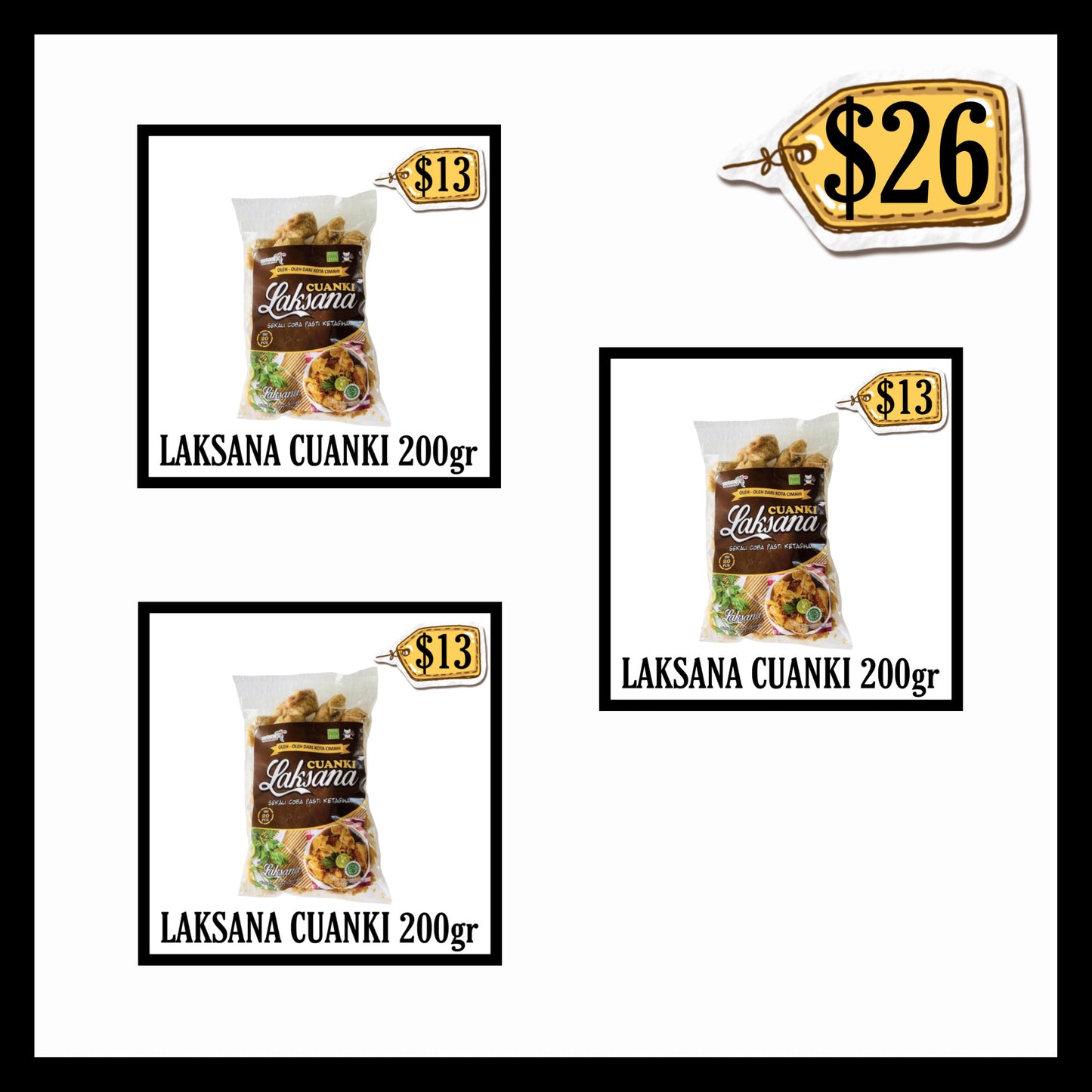 Laksana Cuanki 200gr (BUY 2 GET 1 FREE)(BBD END FEB 2027)