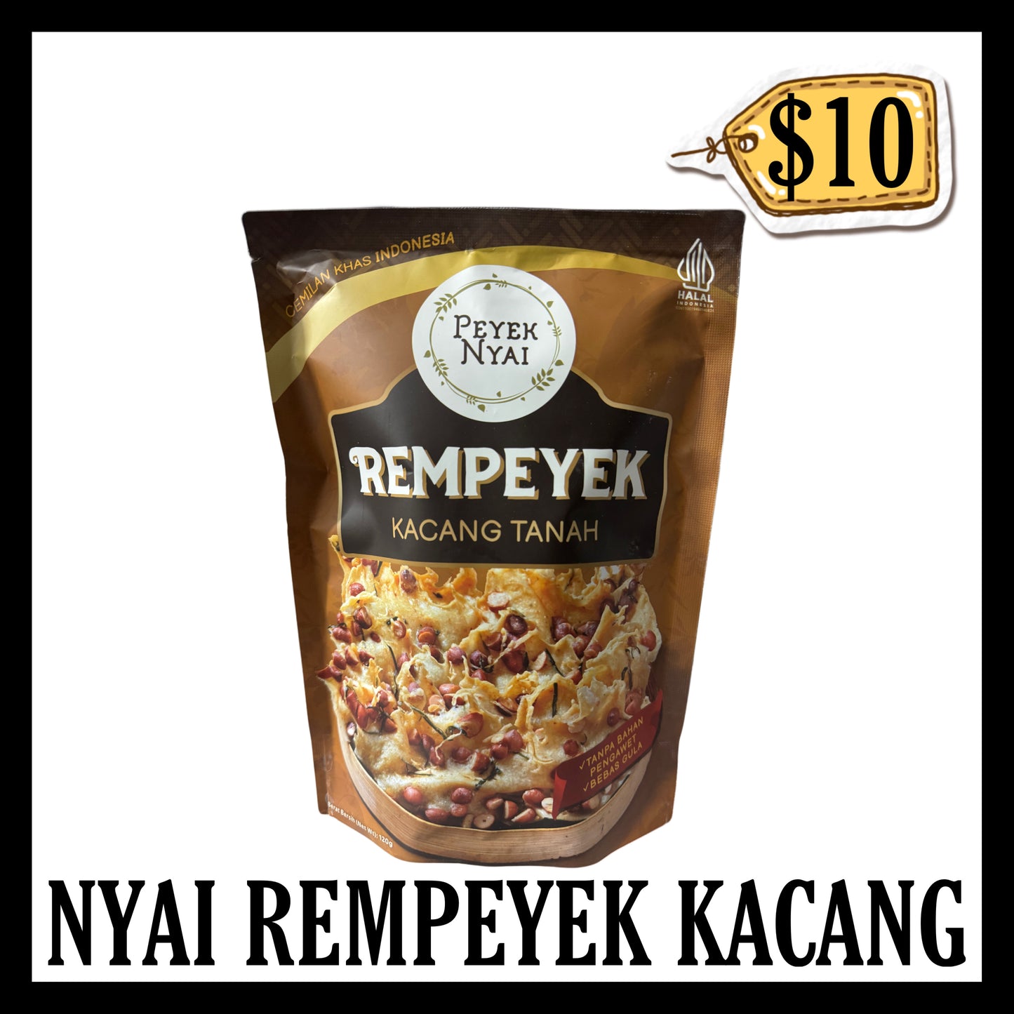 Peyek Nyai Rempeyek Kacang Tanah 120gr (BBD 27 NOV 2026)