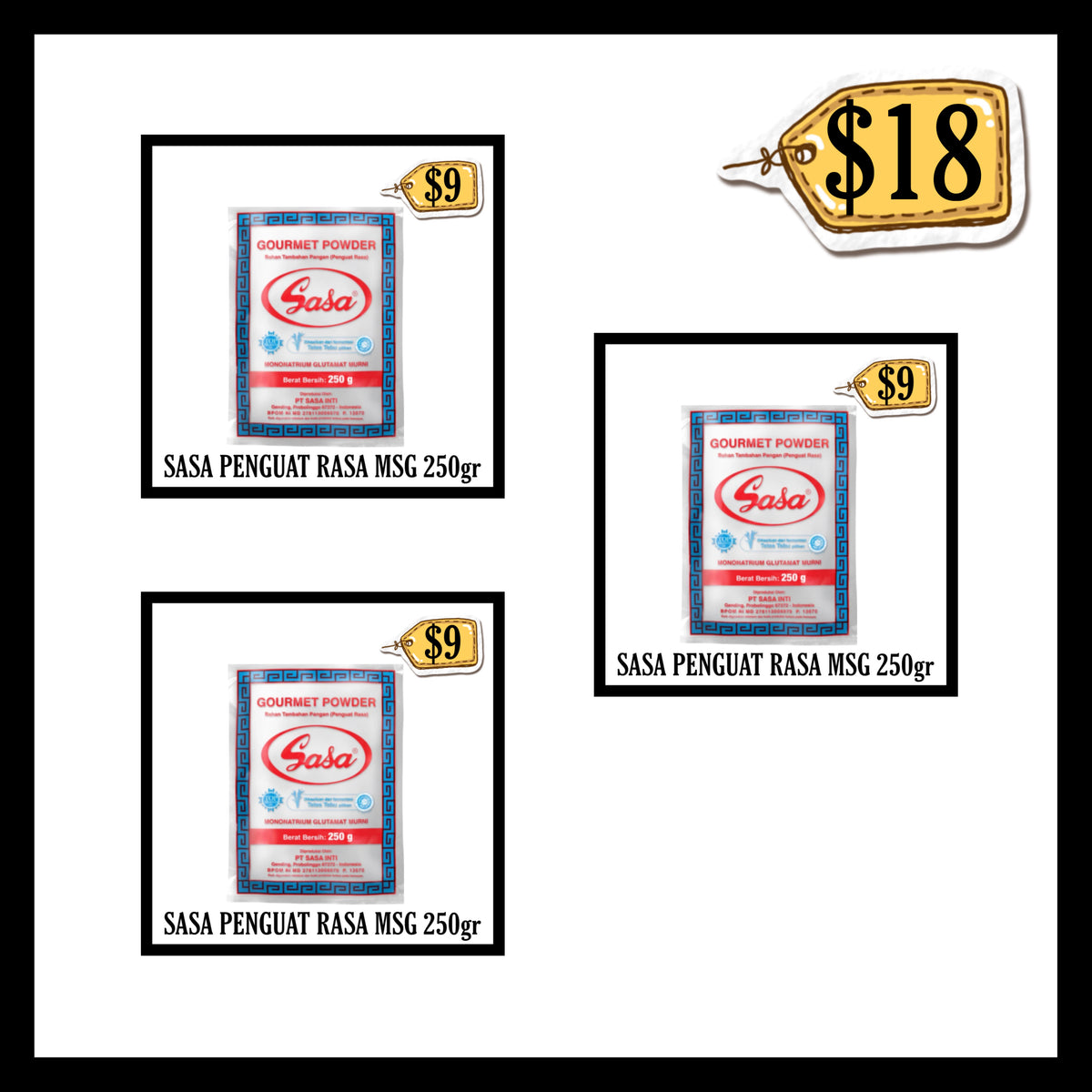 Sasa Penguat Rasa 250gr Msg (BUY 2 GET 1 FREE) (BBD END MAY 2036)