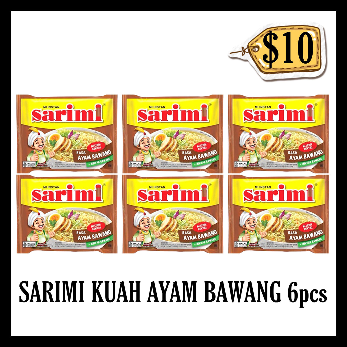 Sarimi Kuah Ayam Bawang 6pcs ($10 BUNDLE DEALS)(BBD 26 JAN 2027)