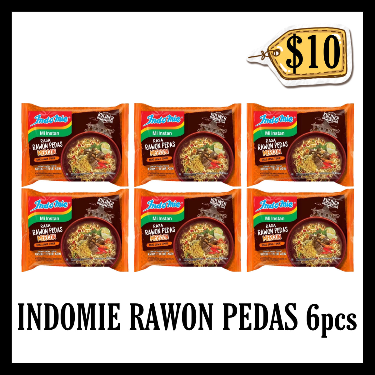 Indomie Kuah Rawon Pedas Mercon ($10 BUNDLE DEALS)(BBD 20 JAN 2027)