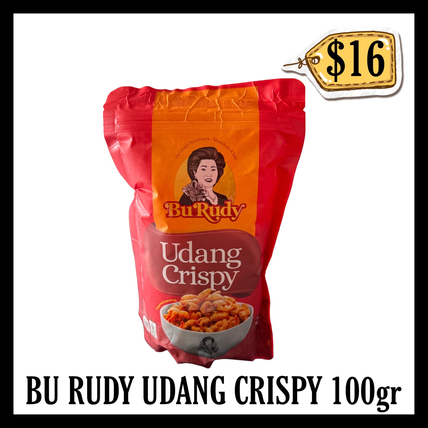 Bu Rudy Udang Crispy 100gr (BB 04 NOV 2025)