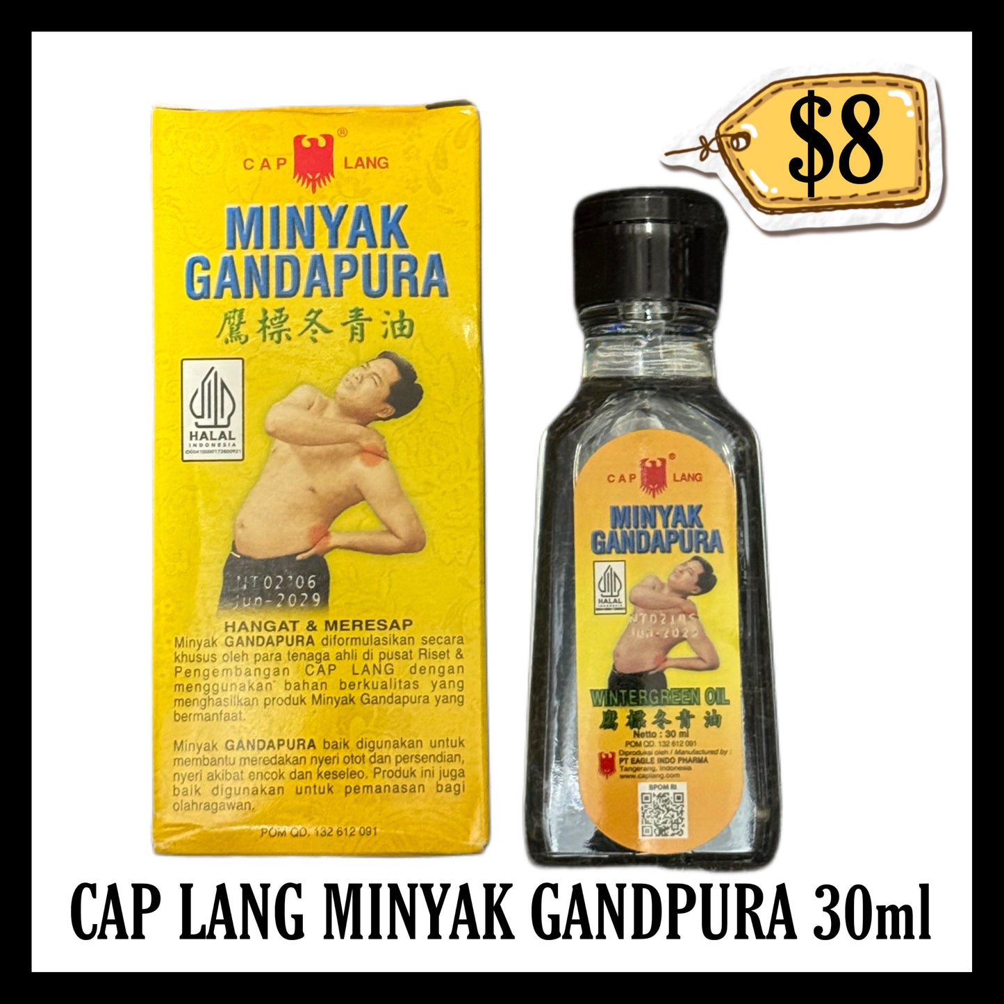 Cap Lang Minyak Gandapura 30ml (BB END NOV 2028)