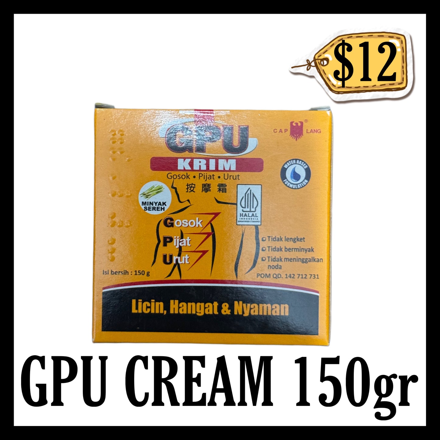 Gpu Cream 150gr (BB END JUN 2027)