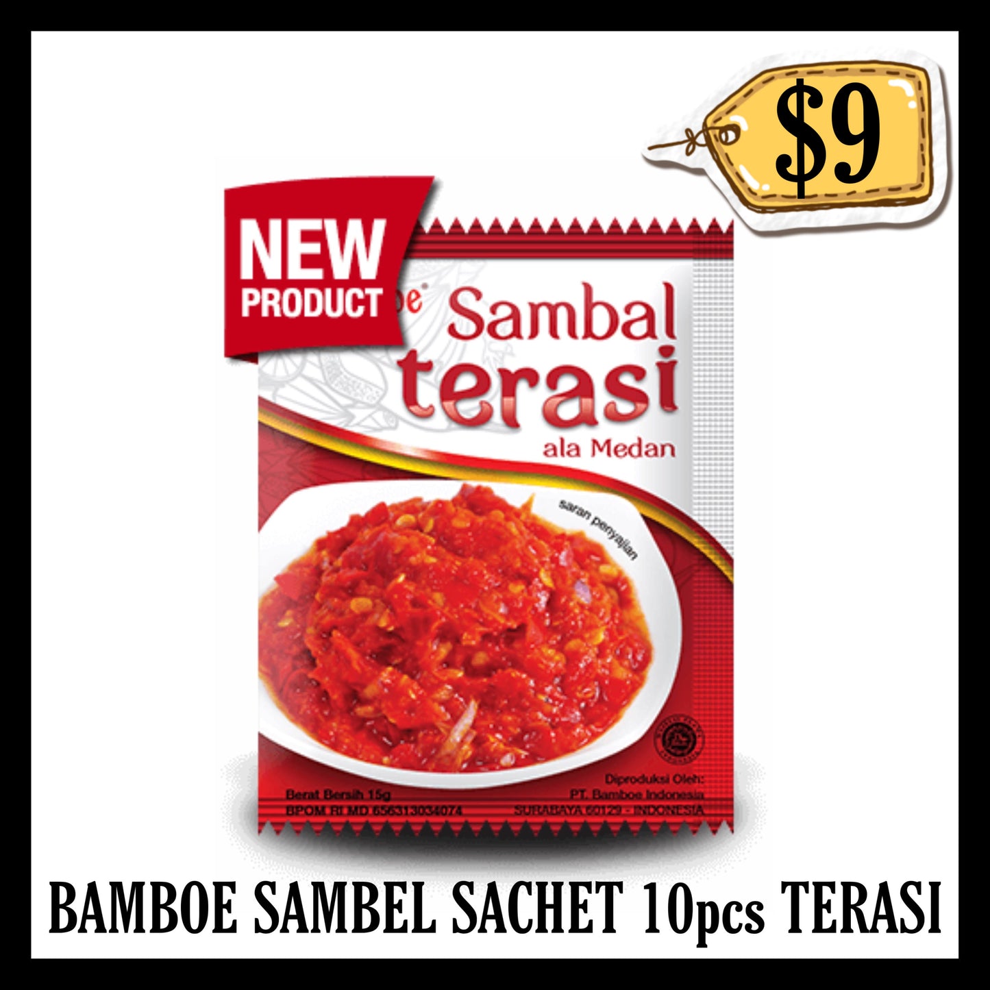 Bamboe Sambal Sachet 10pcs Sambal Terasi (BBD 11 FEB 2027)