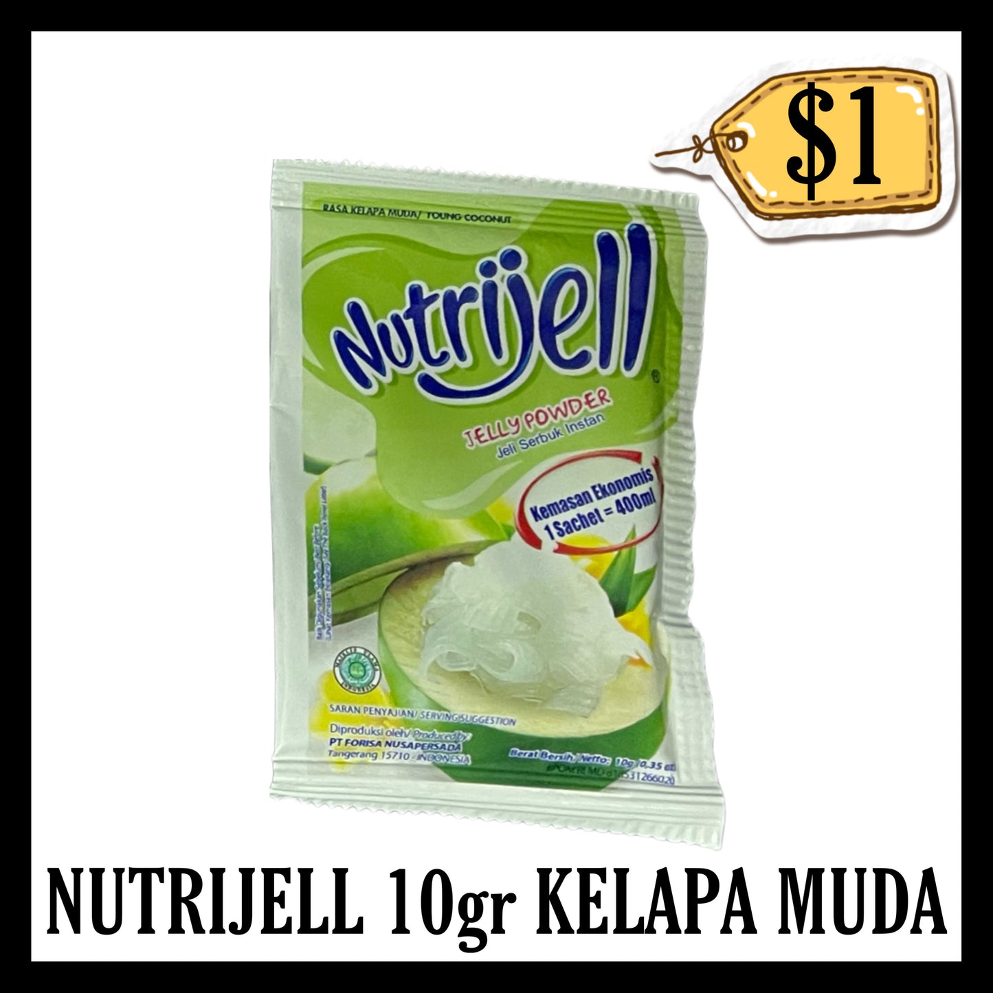 Nutrijell 10gr Kelapa Muda (BBD END AUG 2028)