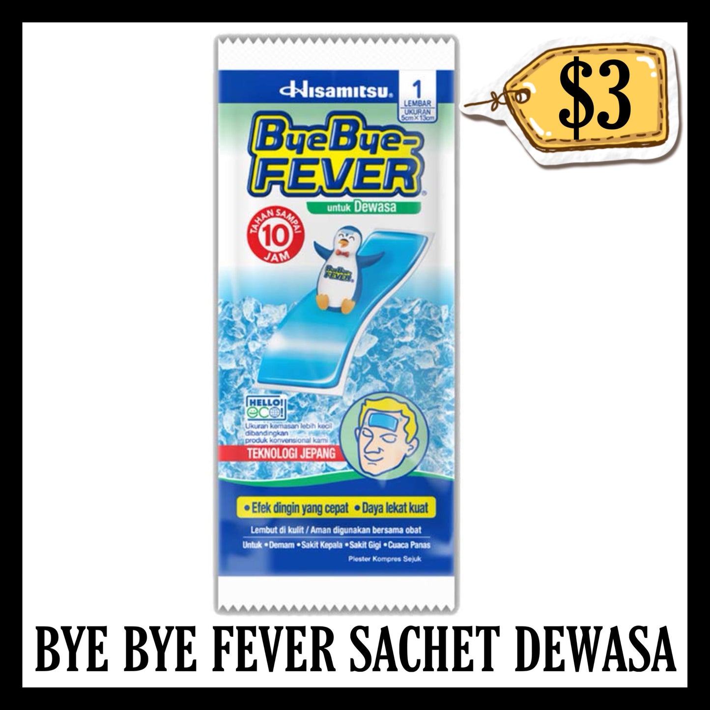 Bye Bye Fever Plester Kompres Dewasa (BB END FEB 2027)